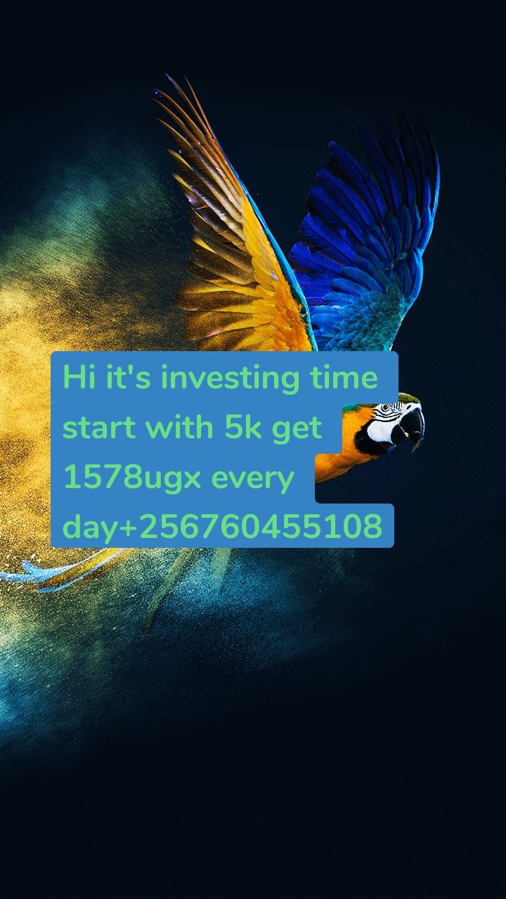 Hi it's investing time start with 5k get 1578ugx every day+256760455108